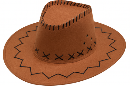 HANXIULIN summer cowboy wide brim sun hat for adults on white background