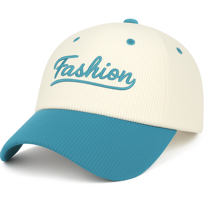 Sukeen Unisex Two-Tone Corduroy Baseball Cap Adjustable Warm Fashion Hat