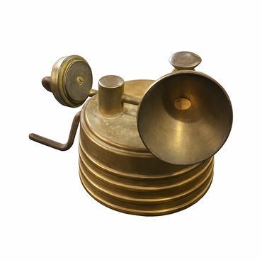 Vintage Brass Mechanical Horn Instrument 2-3 cm
