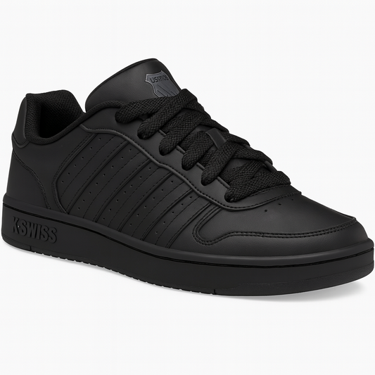 K-Swiss Court Palisades Men's Leather Trainer Shoes Black