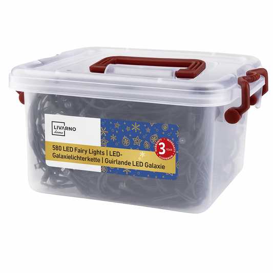 LIVARNO Home 580 LED Warm White Galaxy Christmas String Lights, Dimmable