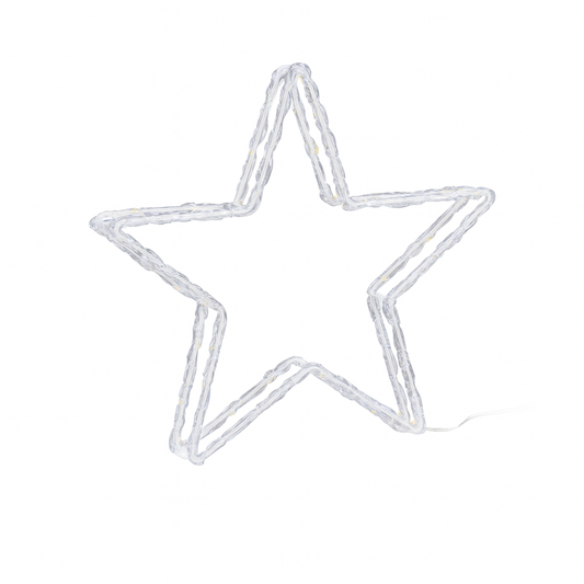 Star-shaped light fixture on a white background