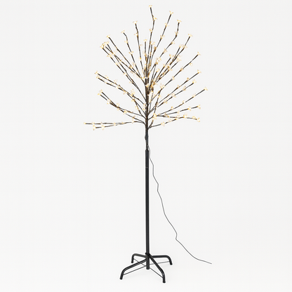 Livarno Home 5ft Black LED Cherry Blossom Tree, 200 Warm White Lights
