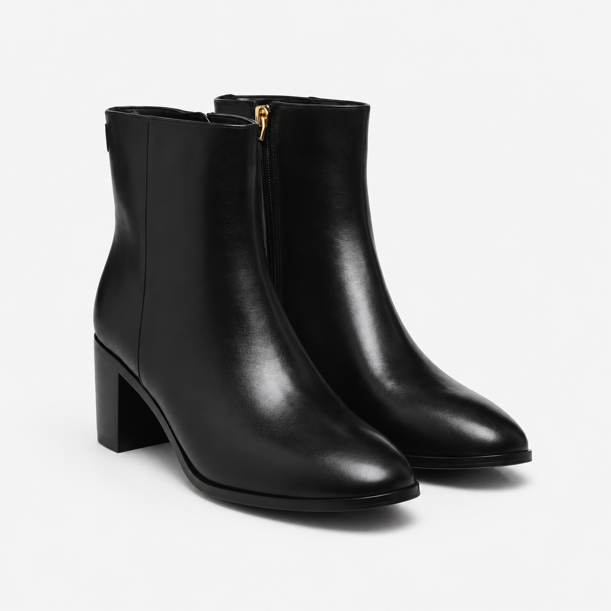 Cassie Burnished Leather Bootie Classic Ankle Boots