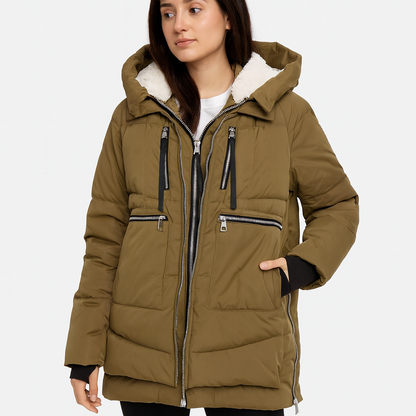 Orolay Internet Famous Green Sherpa Hood Down Puffer Coat - Y2K Style