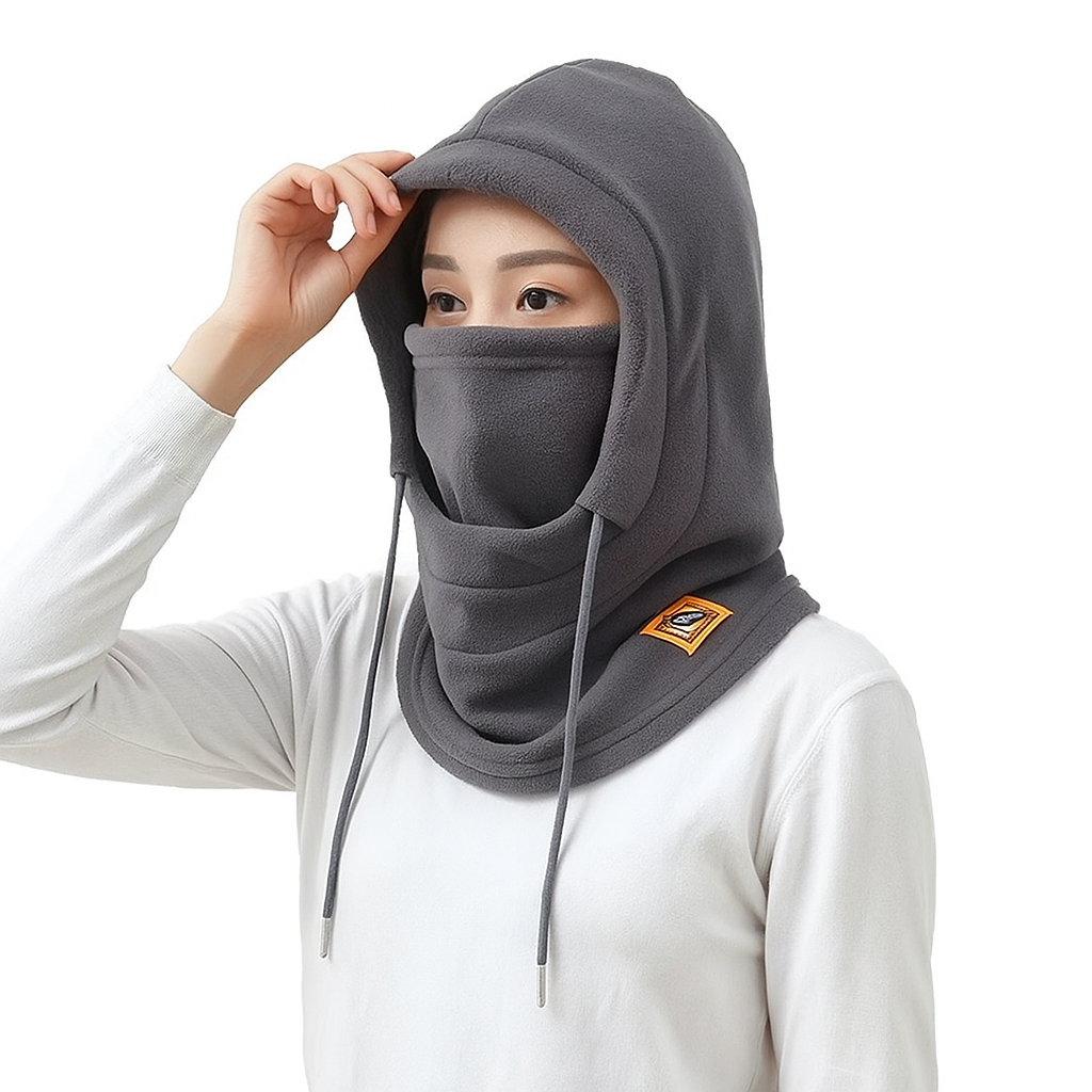 Gmarty Thermal Fleece Balaclava Scarf Ski Face Mask with Drawstring
