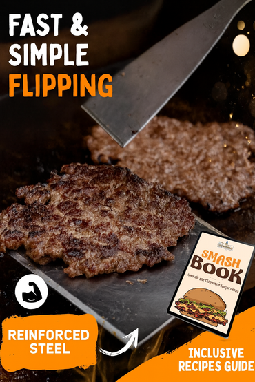 SMASHERS 6-Piece Smash Burger Set with Stainless Steel Press, Spatula, Grill Bell & Recipe eBook