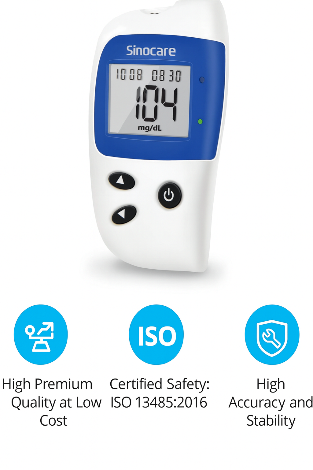 Sinocare Safe-Accu2 Pain-Free Blood Glucose Meter with 100 Strips