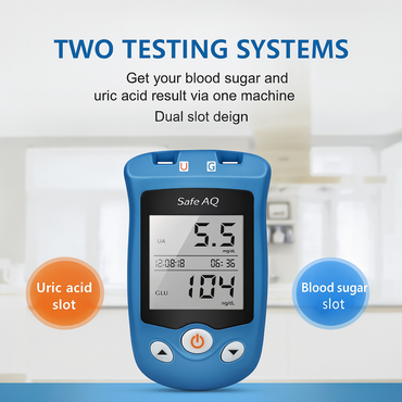 Sinocare Safe AQ UG Dual Glucose & Uric Acid Meter (Only The Device)