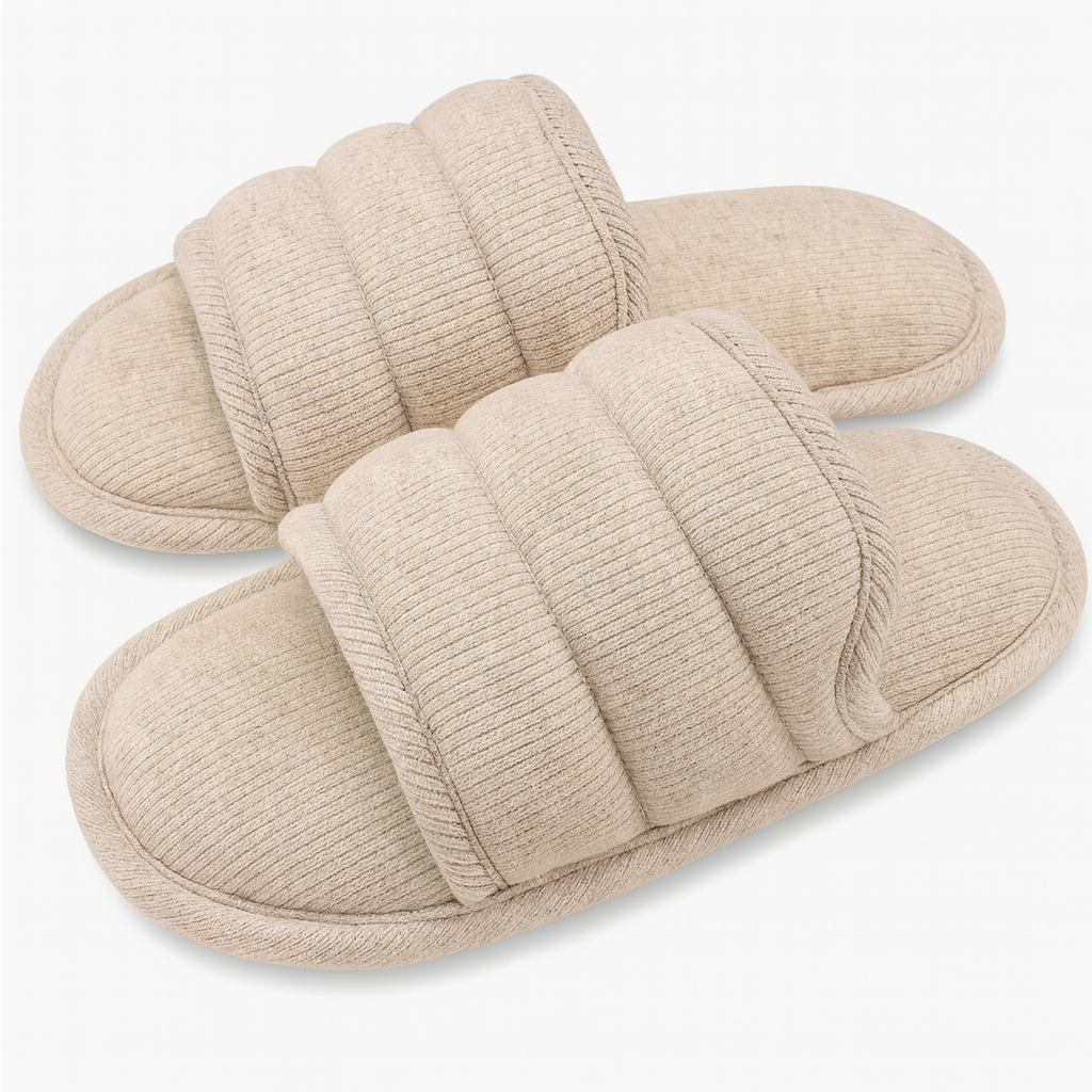 Ofoot Women's Cotton Memory Foam Non‑Slip House Slippers