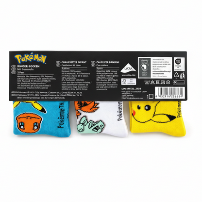 Kids' Pokemon Crew Socks 3-Pack
