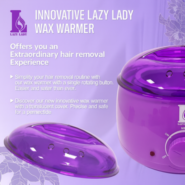 LAZY LADY Electric Wax Heater – Fast Heat 500ml Purple