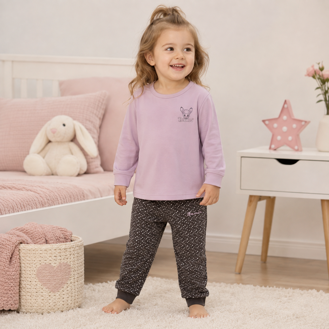 Girls' Disney Sweatshirt and Pants Set