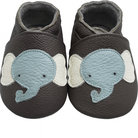 BARSA KIDS Soft Genuine Leather Baby Moccasins - Flexible First Walker Crib Shoes