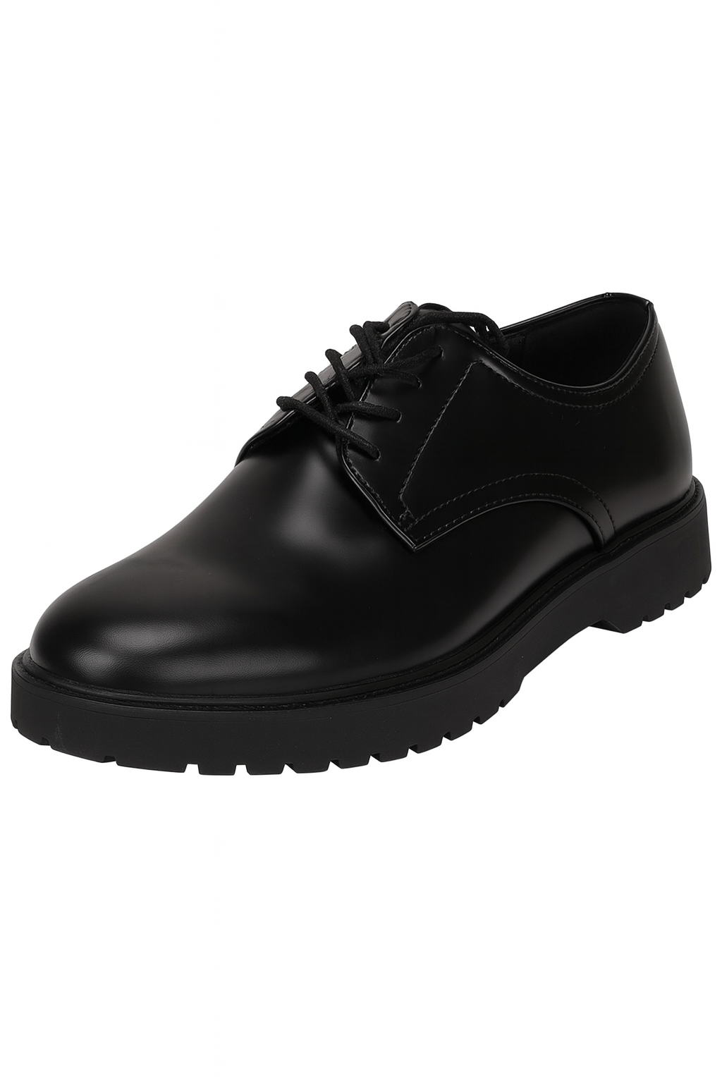 Men's Classic Black Leather Loafers, Comfortable Slip-On Dress Shoes.