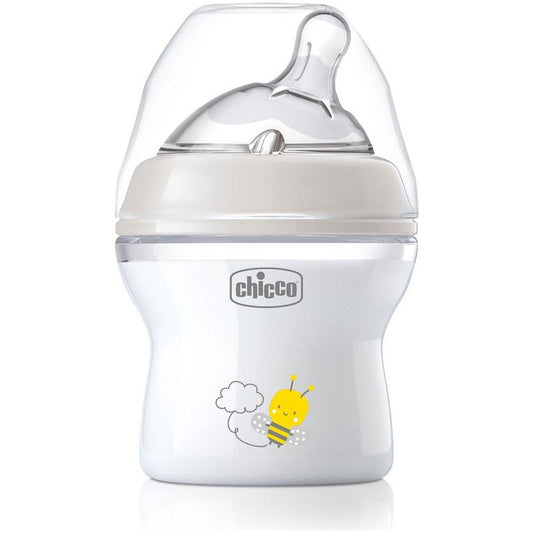 Chicco Natural Feeling 150ml Baby Milk Feeding Bottle with Wide Neck Pink