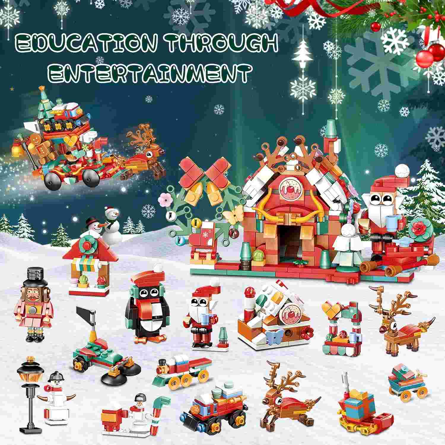 Christmas Sleight Advent Calendar Building Blocks Set – 24 Days