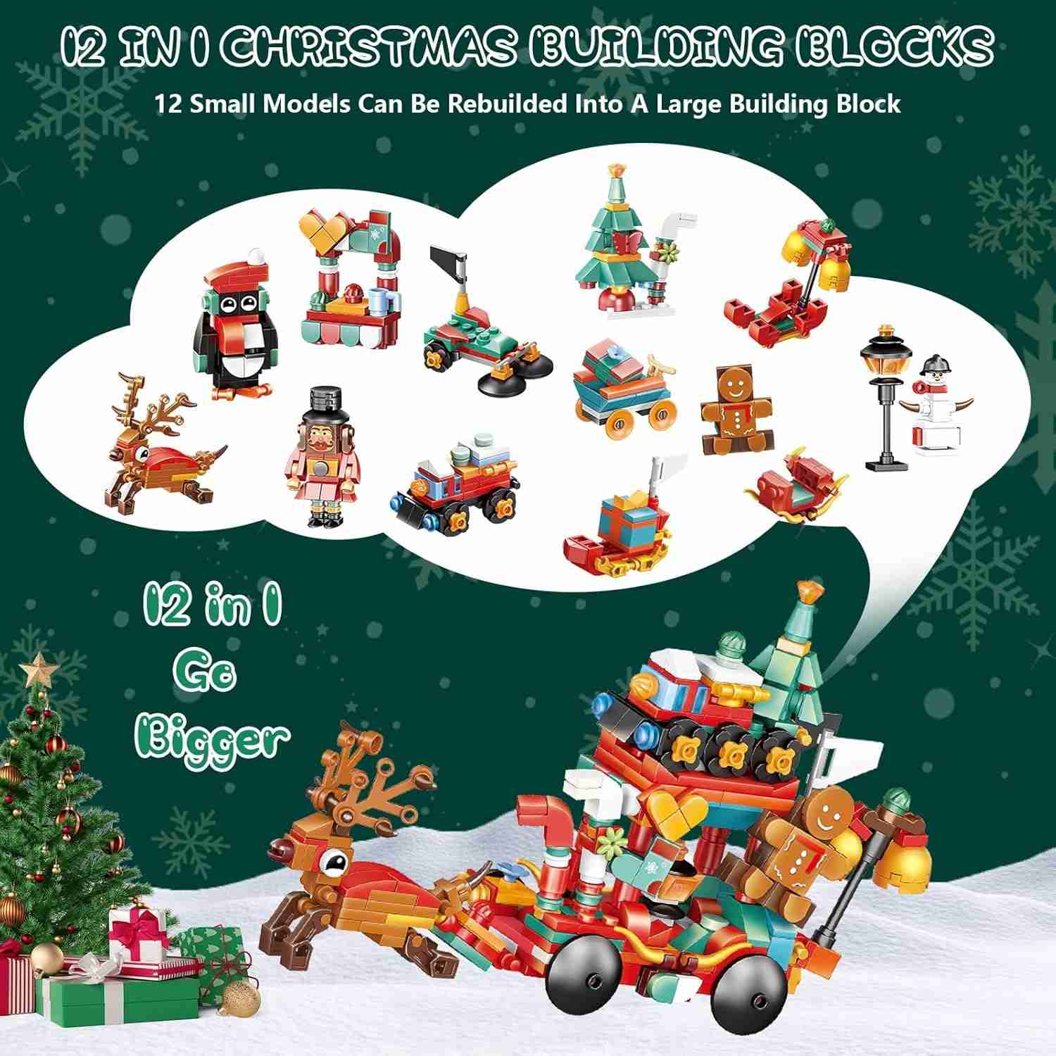 Christmas Sleight Advent Calendar Building Blocks Set – 24 Days