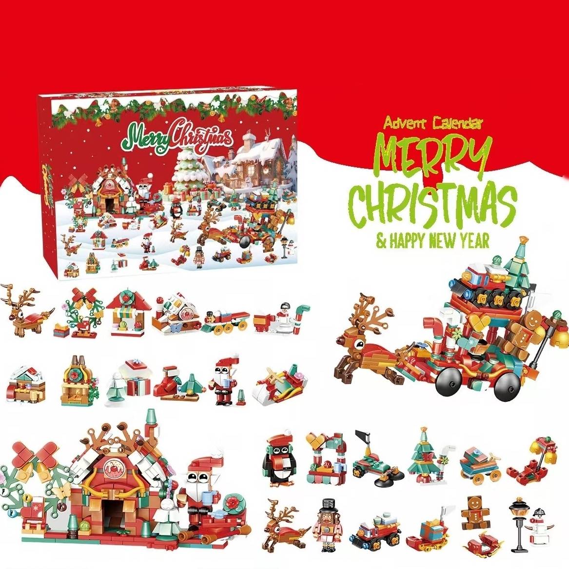 Christmas Sleight Advent Calendar Building Blocks Set – 24 Days