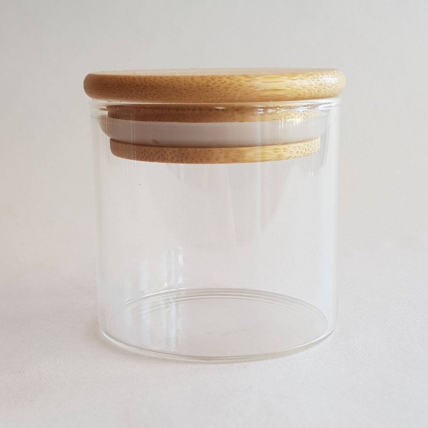 Country Glass Candle Jar with Bamboo Lid – Natural Soy Candle Container