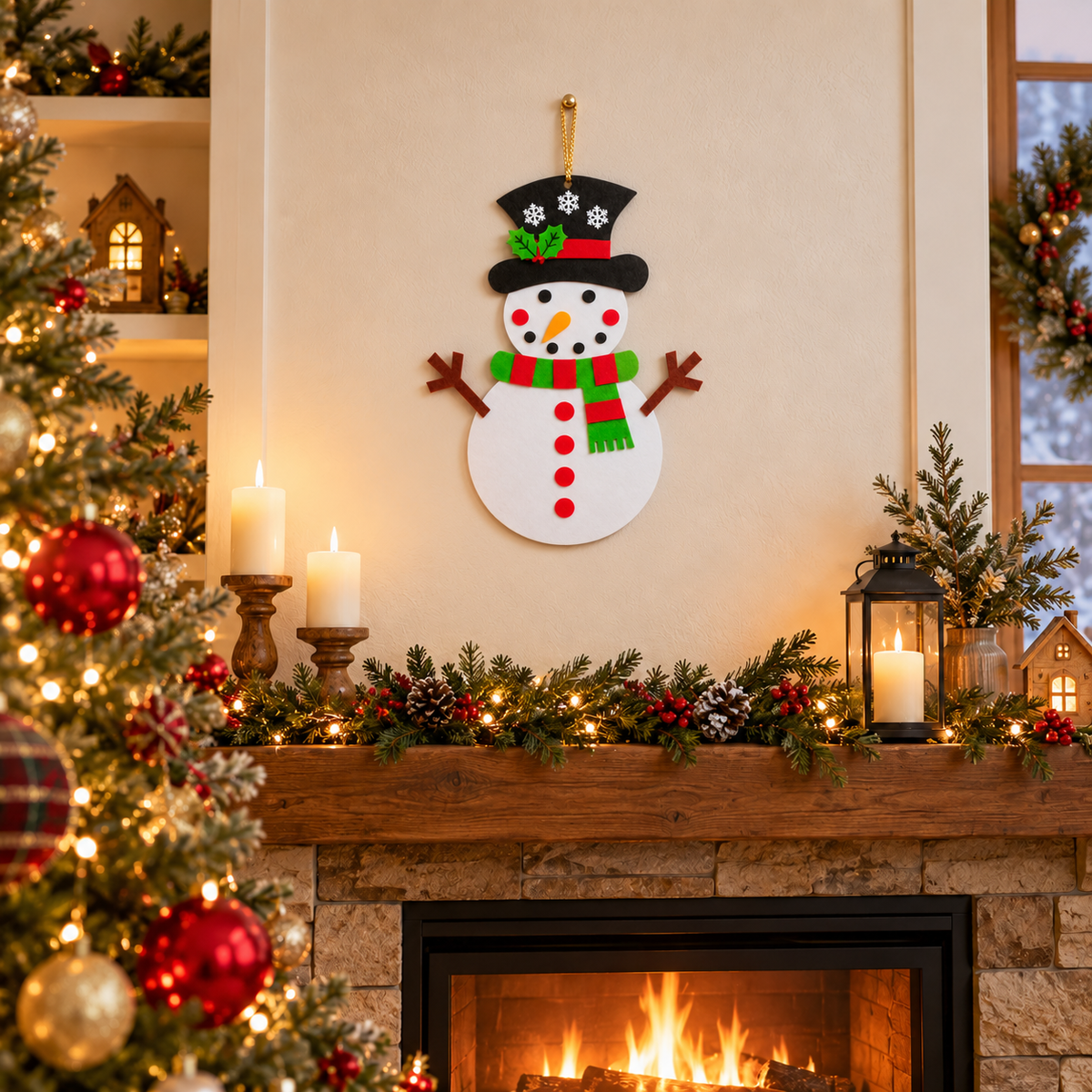 Snowman Christmas Hanging Decoration – 32 cm