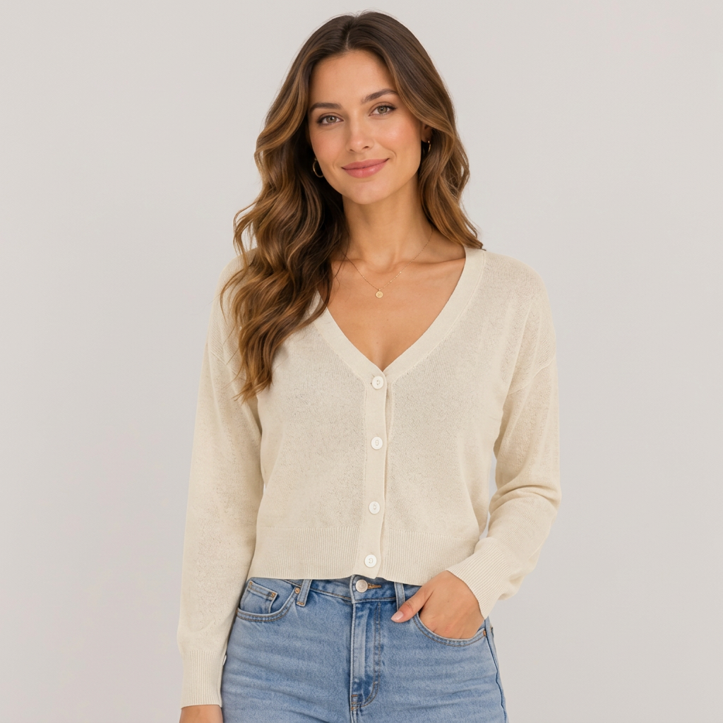 ESMARA Women's Cardigan Fine Knit
