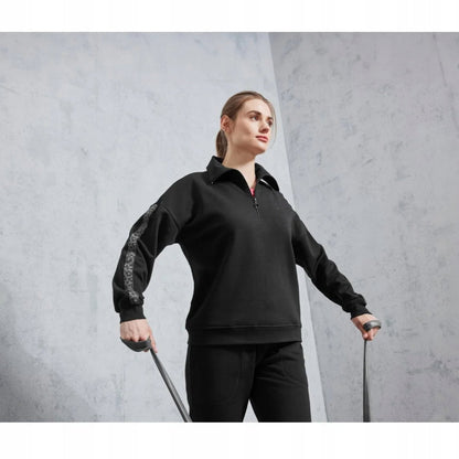 Women's HeiQ Mint Zip-Up Sports Sweatshirt Black L (44/46)
