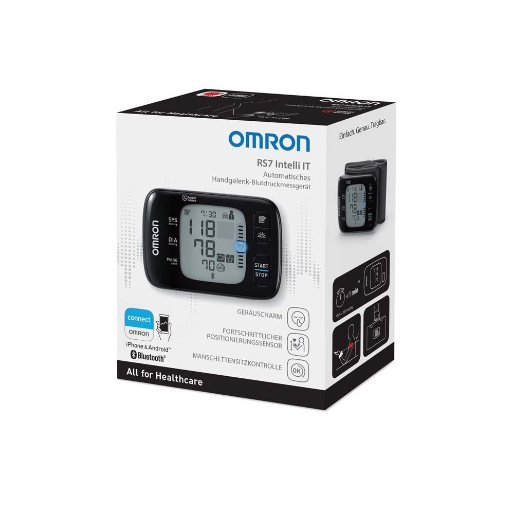 OMRON RS7 Intelli IT Wrist Blood Pressure Monitor for Accurate Home Monitoring