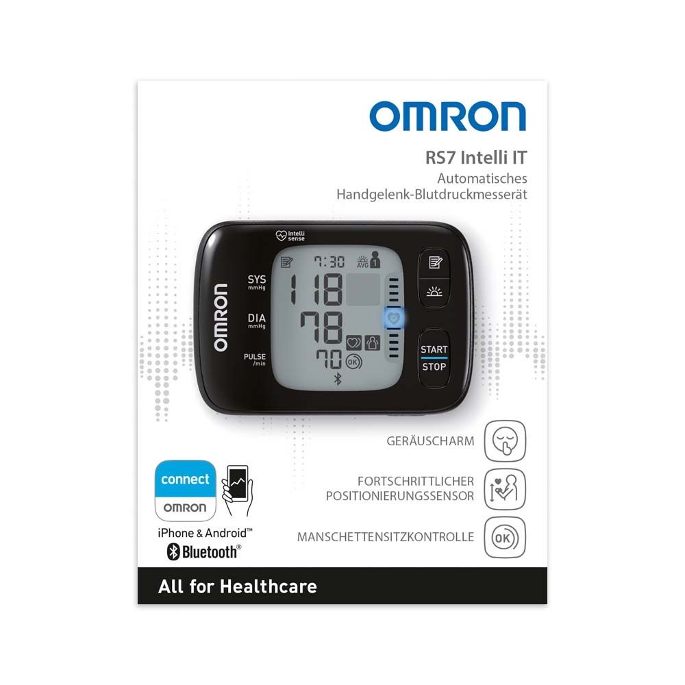 OMRON RS7 Intelli IT Wrist Blood Pressure Monitor for Accurate Home Monitoring