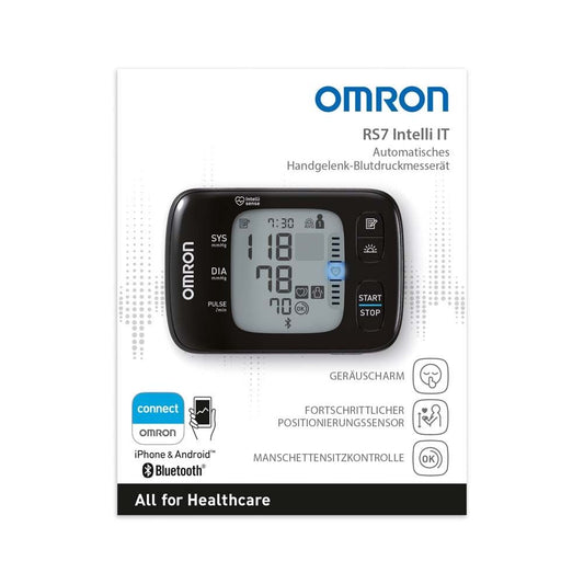 OMRON RS7 Intelli IT Wrist Blood Pressure Monitor for Accurate Home Monitoring