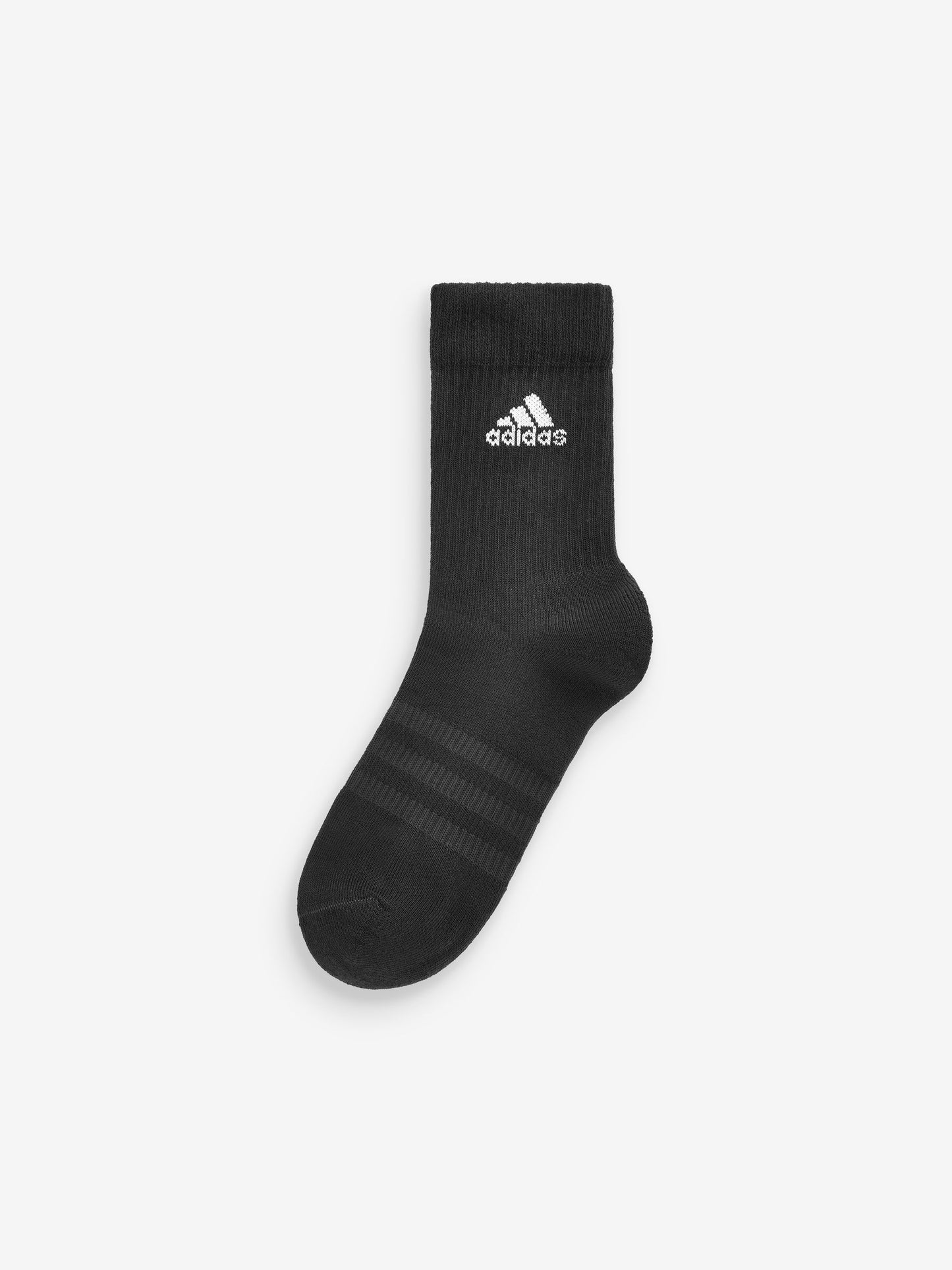 Adidas Black/White 6-Pack Cushioned Crew Socks for Enhanced Comfort & Support