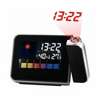 8190 Laser Electronic Clock LCD Projection Alarm Weather Station
