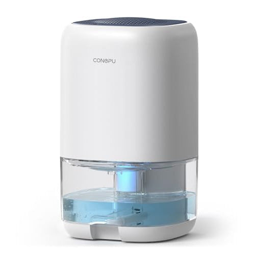 CONOPU DH-CS01 Dehumidifier 1000ml Tank 450ml/Day Peltier Technology Quiet 39dB Auto Shut-Off