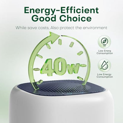 CONOPU DH-CS01 Dehumidifier 1000ml Tank 450ml/Day Peltier Technology Quiet 39dB Auto Shut-Off