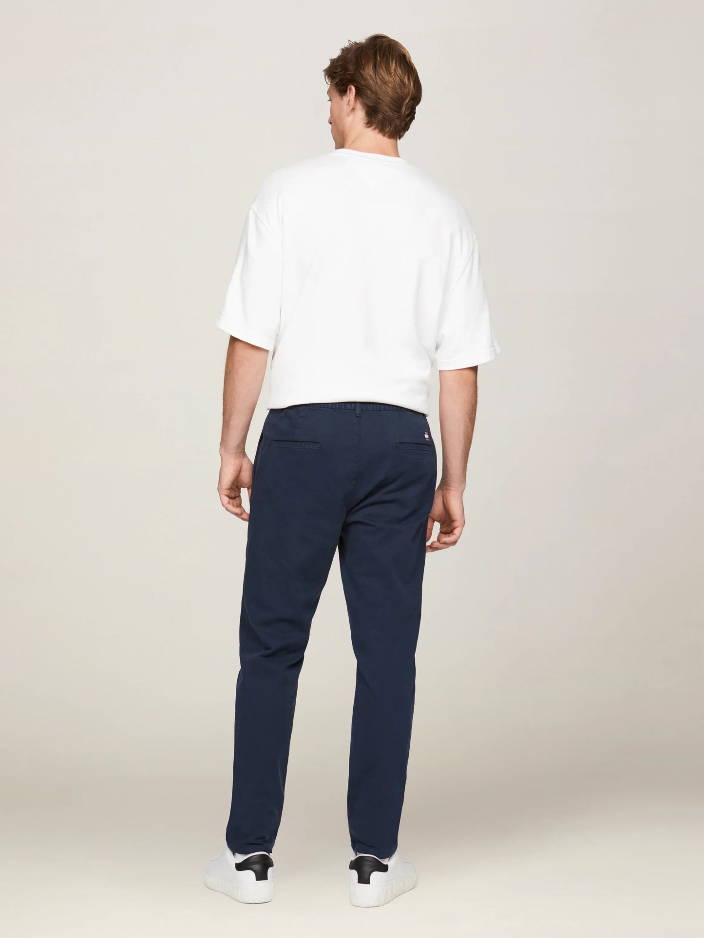 Tommy Jeans Men's Dark Night Navy Casual Elasticated Cotton Blend Pants - Gomix Brands Outlet