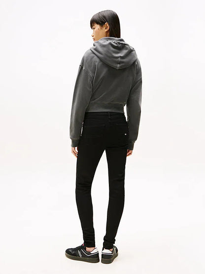 Tommy Jeans Nora Mid-Rise Skinny Black Jeans: Flexible Comfort, Sustainable Cotton Denim - Gomix Brands Outlet