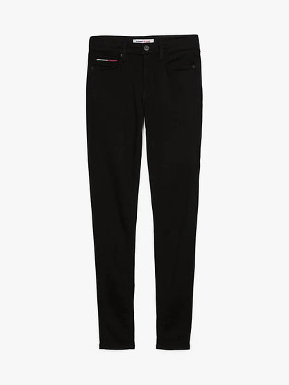 Tommy Jeans Nora Mid-Rise Skinny Black Jeans: Flexible Comfort, Sustainable Cotton Denim - Gomix Brands Outlet