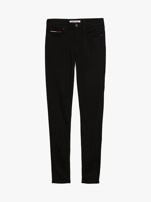 Tommy Jeans Nora Mid-Rise Skinny Black Jeans: Flexible Comfort, Sustainable Cotton Denim - Gomix Brands Outlet