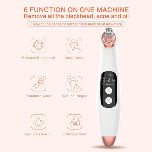 B01 Professional Blackhead Remover Vacuum Pore Cleaner Tool 3 Suction Levels