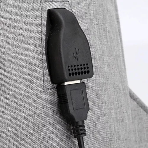 Canva Urban Laptop Backpack with USB Port & Secure Zippers