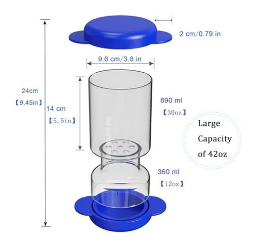 42 Oz Glass Pickle Jar with Integrated Strainer, Airtight Silicone Lids