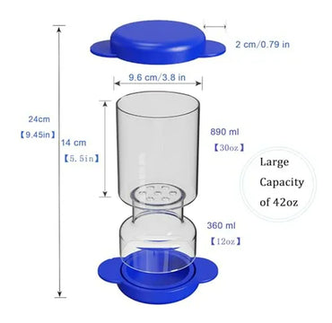 42 Oz Glass Pickle Jar with Integrated Strainer, Airtight Silicone Lids