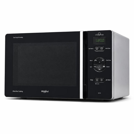 Whirlpool ChefPlus Dark Grey Microwave with Grill, 800W, 25L Capacity