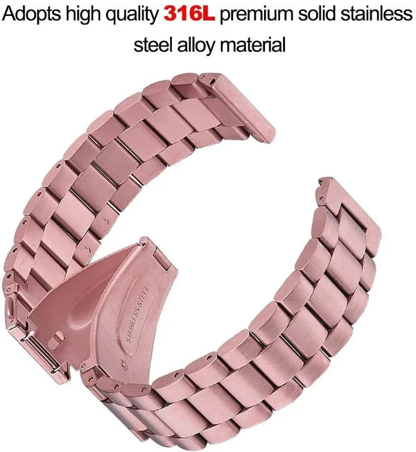 Supore Stainless-Steel Watch Band for Fitbit 3/4 for Fitbit Sense 2