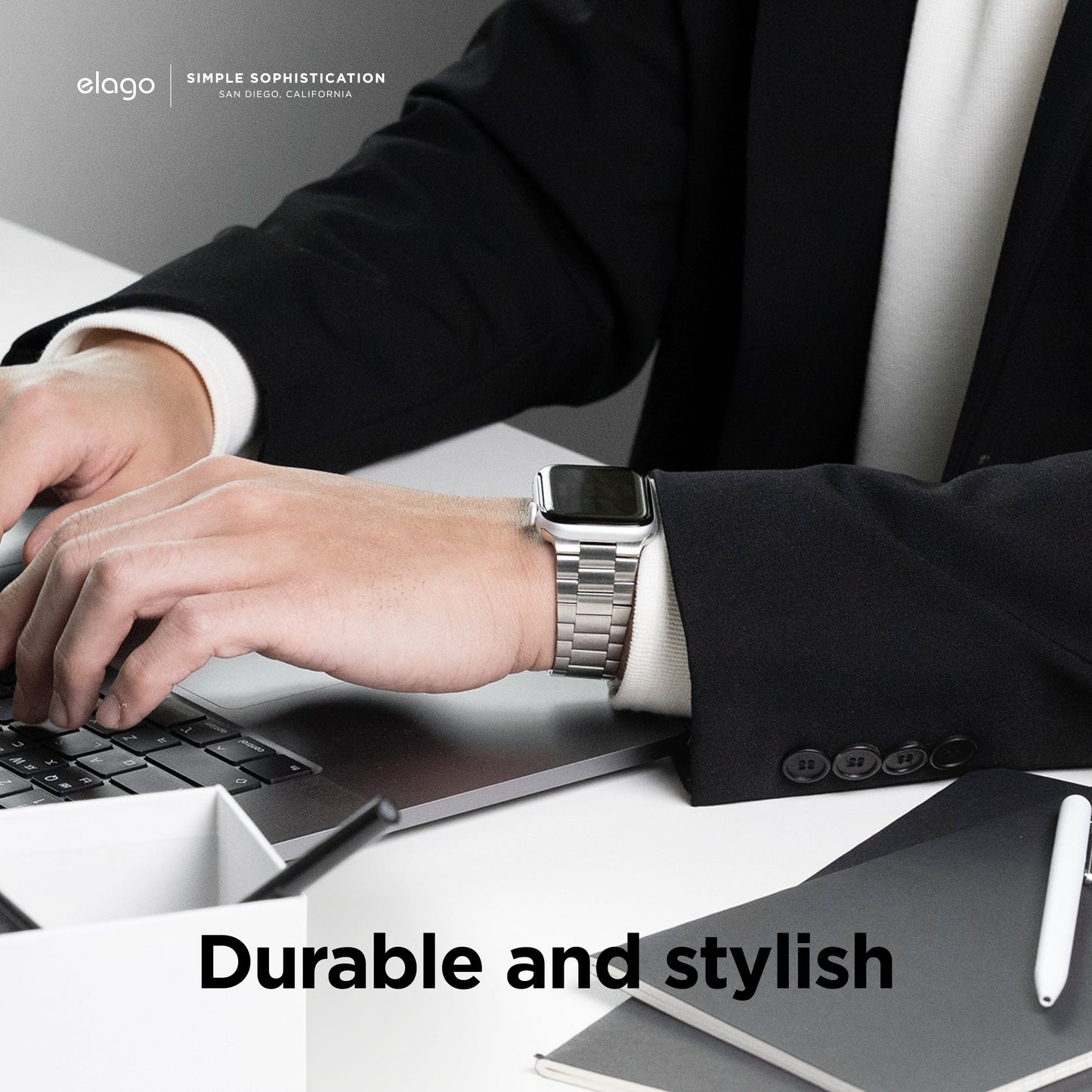 Elago Stainless Steel Apple Watch Strap Luxury Band