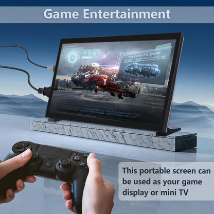 52Pi EP-0183 10.1 Inch IPS Portable Monitor 1024x600 60Hz HDMI USB-C for Raspberry Pi Windows PC