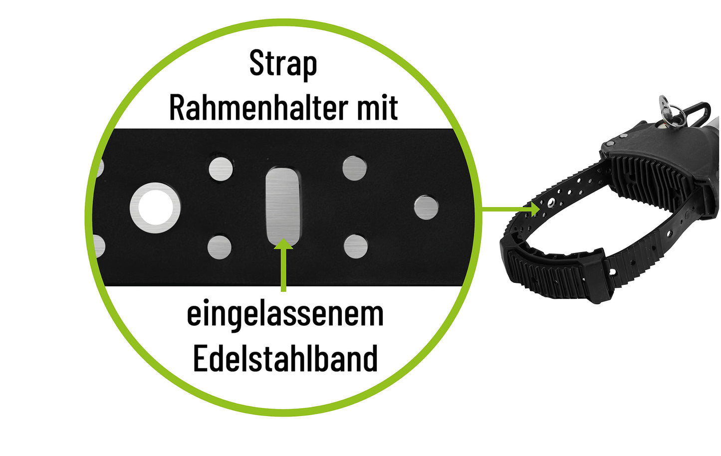 Strap frame holder long Ø 25&30mm