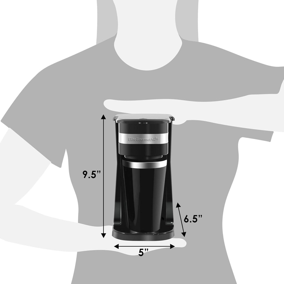 Elite Gourmet EHC111A Single-Serve Coffee Maker Black 600W