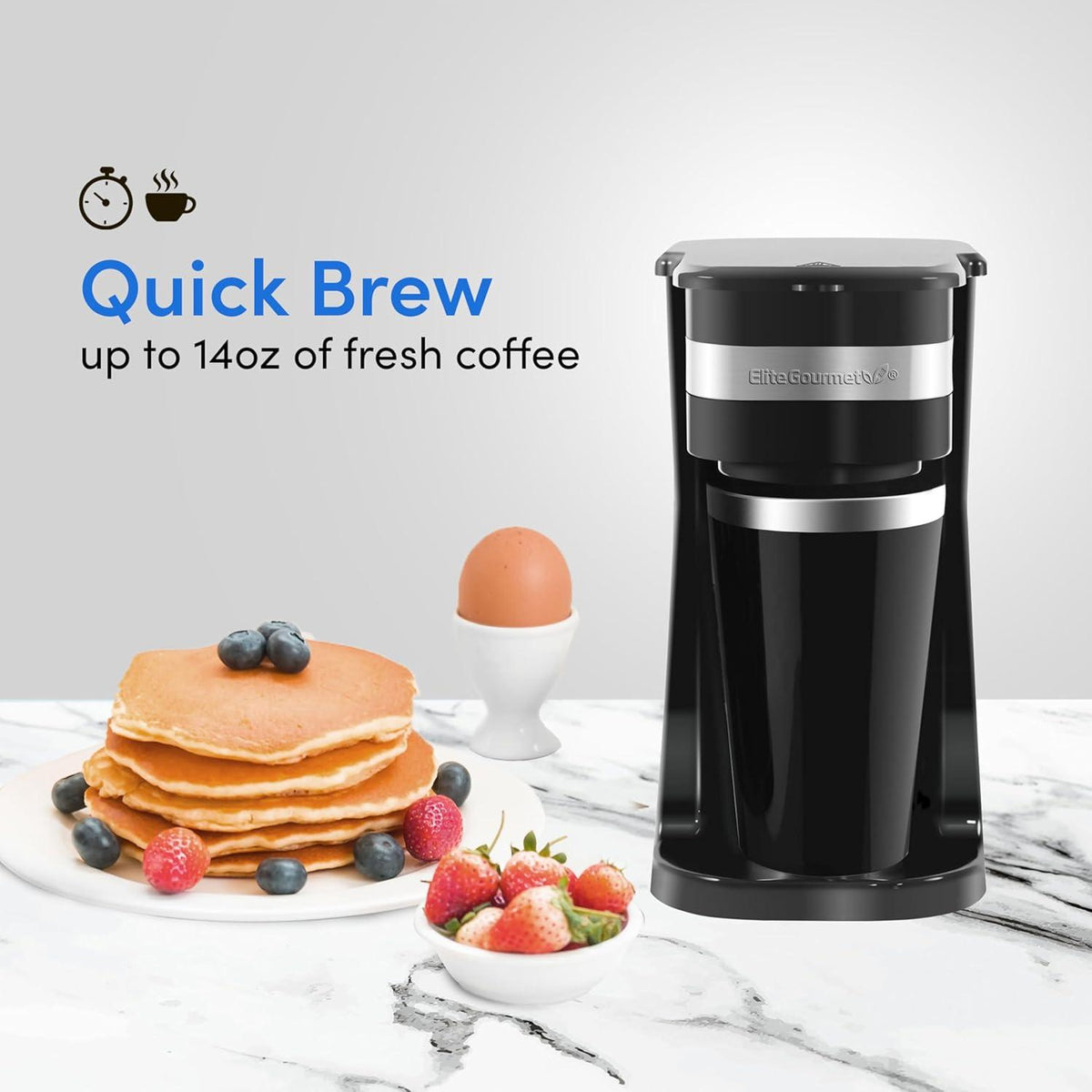 Elite Gourmet EHC111A Single-Serve Coffee Maker Black 600W