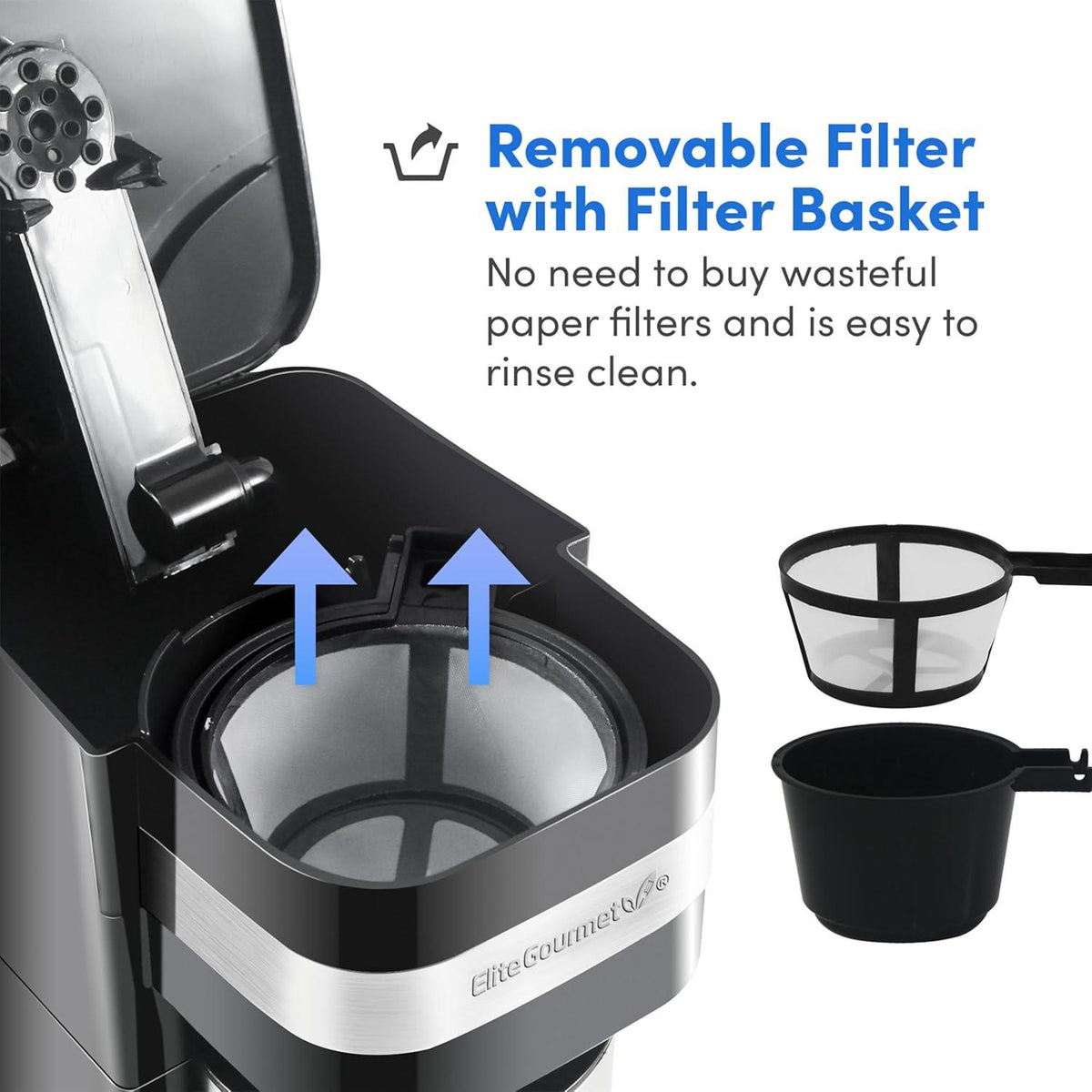 Elite Gourmet EHC111A Single-Serve Coffee Maker Black 600W